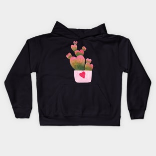 Cute Cactus Heart Kids Hoodie